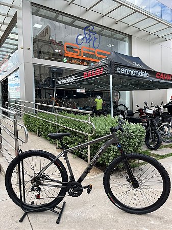 BICICLETA MTB ARO (29) VELOOH START 21 VELOCIDADES FREIO A DISCO MECÂNICO TAMANHO 19 (G) COR PRATA/PRETO