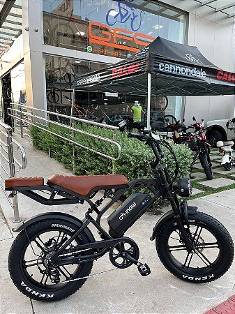 BICICLETA ELÉTRICA AUTOPROPILIDO INOW MODELO V8 MAX 1000W AUTONOMIA 60KM PRETA/ MARRON