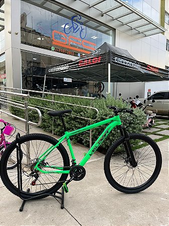 BICICLETA MTB ARO (29) VELOOH START 21 VELOCIDADES FREIO A DISCO MECÂNICO TAMANHO 19 (G) COR VERDE
