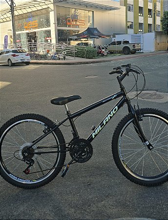 BICICLETA ARO (24) MASCULINA MILANO AUTUNM SEM MARCHA FREIOS V-BRAKE COR PRETA (USADA)