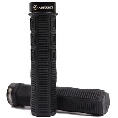 PAR DE MANOPLA PUNHO BIKE MTB ABSOLUTE LG6 PRETO BORRACHA