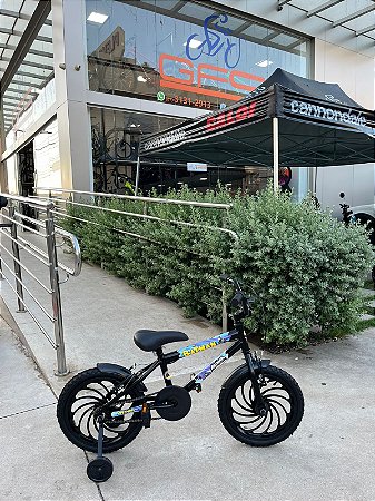 BICICLETA ARO (16) MASCULINA COR PRETO S/MARCHA MARCA VELOOH PERSONALIZADA