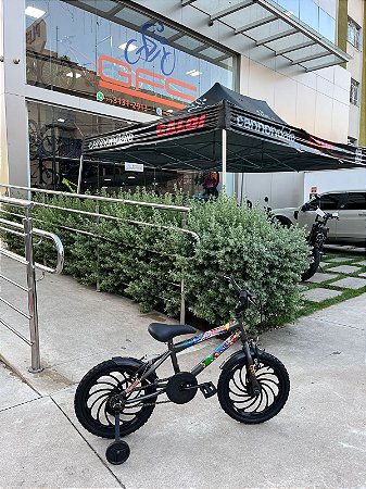 BICICLETA ARO (16) MASCULINA COR GRAFITE S/MARCHA MARCA VELOOH PERSONALIZADA