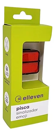 SINALIZADOR DE BIKE TRASEIRO ELLEVEN EMOJI 30LM 64 CHIPS LED RECARREGÁVEL USB