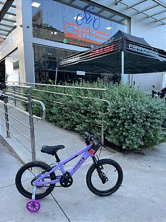 BICICLETA ARO (16) FEMININA COR LILAS S/ MARCHA  ATHOR BRAVE EM ALUMINIO