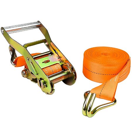CINTA PARA AMARRAR CARGA COM CATRACA LARANJA ROBUSTEC MEDIDAS (4,5M 1,5T)