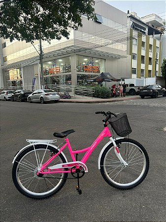 BICICLETA ARO (24) FEMININA COR ROSA S/ MARCHA ATHOR BLISS
