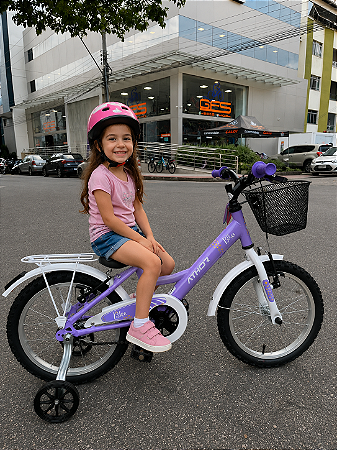 BICICLETA ARO (16) FEMININA COR LILAS S/ MARCHA ATHOR BLISS