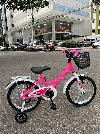 BICICLETA ARO (16) FEMININA COR ROSA S/ MARCHA ATHOR BLISS