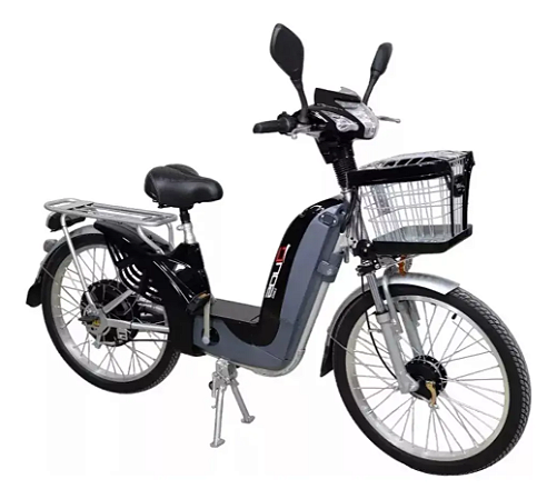 BICICLETA ELETRICA DUOS E-MAXX 800W BATERIA 48V 15AH PRETA