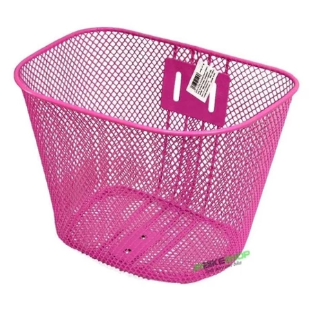CESTA ARAME PARA ARO 24 AÇO GRANDE ROSA COM SUPORTE E COM HASTE