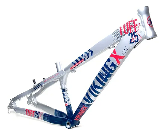 QUADRO ARO (26) VIKINGX TUFF X-25 ALUMINIO COR PRATA/AZUL