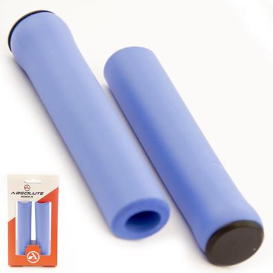 PAR DE MANOPLA PUNHO BIKE MTB ABSOLUTE AZUL SILICONE