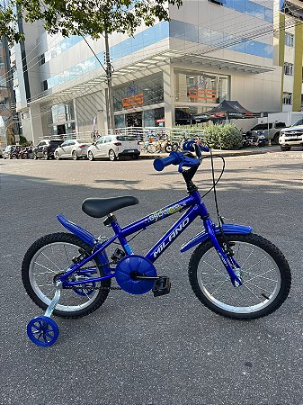 BICICLETA ARO (16) MASCULINA COR AZUL/AZUL S/MARCHA MARCA MILANO GROW UP