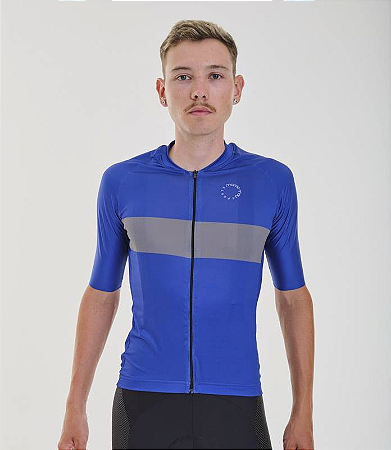 CAMISA CICLIMO MASCULINA MACIO MAY NEW SPORT MANGA CURTA AZUL MARINHO TAMANHO P