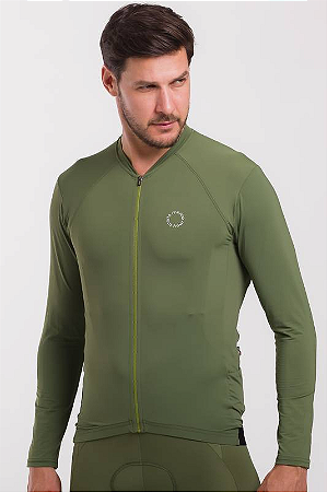 CAMISA MASCULINA MARCIO MAY RACE MG LONGA VERDE MILITAR TAMANHO G