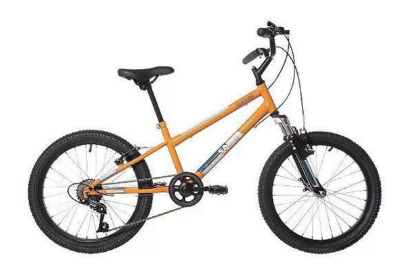 BICICLETA ARO (20) MASCULINA COR LARANJA COM MARCHA 7 VELOCIDADES CALOI SNAP