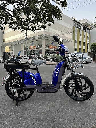 BICICLETA ELÉTRICA E-BIKE 800W PANTANEIRA COR AZUL