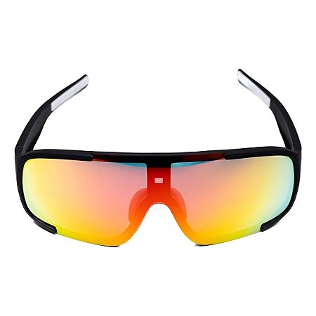 OCULOS CICLISMO LENTE AMARELA/VERMELHA ESPELHADO