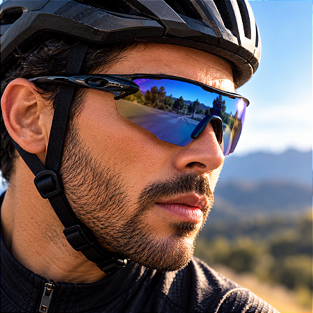 OCULOS CICLISMO LENTE AZUL ESPELHADO