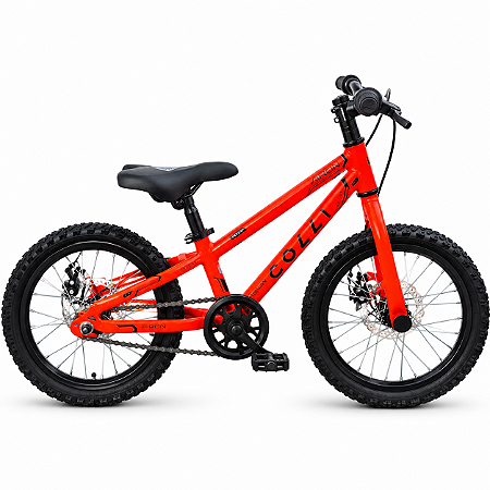 BICICLETA ARO (16) MTB MASCULINA/FEMININA COLLI AIRON SEM MARCHA FREIO A DISCO MECÂNICO COR LARANJA NEON