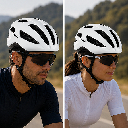 CAPACETE CICLISMO ADULTO TREK STARVOS WAVECEL BRANCO TAMANHO M (54-60)