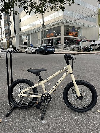 BICICLETA ARO (16) MTB MASCULINA/FEMININA COLLI AIRON SEM MARCHA FREIO A DISCO MECÂNICO COR BEGE RETRO