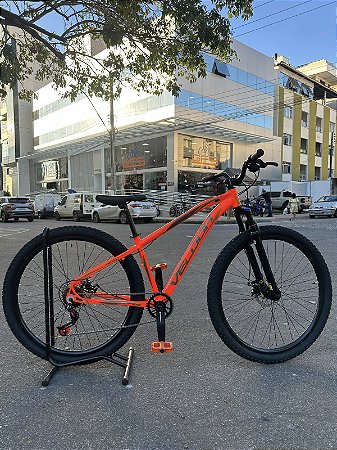 BICICLETA MTB ARO (29) VELOOH START 7 VELOCIDADES (1X7) FREIO A DISCO MECÂNICO TAMANHO 13 (PP) COR LARANJA
