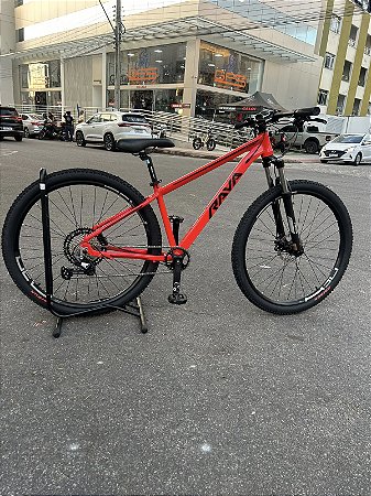 BICICLETA ARO (29) RAVA STORM KIT 12 VELOCIDADES (1X12) FREIO DISC HIDRAULICO SHIMANO MT200 TAMANHO 15 (P) VERMELHA