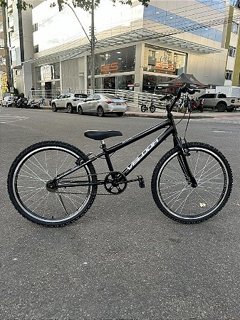 BICICLETA ARO (24) MASCULINA COR PRETA S/MARCHA FREIO V-BRAKE MARCA VELOOH