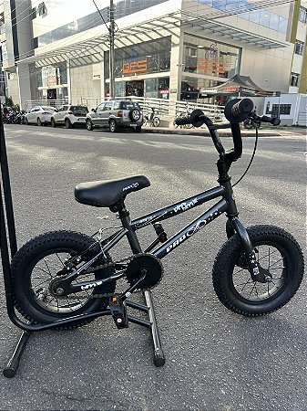 BICICLETA ARO (12) FEMININA/MASCULINA COR PRETO SEM MARCHA FREIO V-BRAK PRO-X SERIE 12