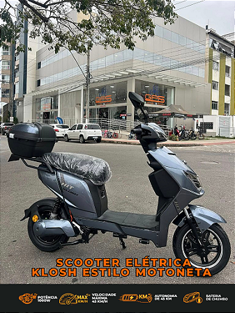 SCOOTER ELÉTRICA  KLOSH ESTILO MOTONETA 1000W AUTOPROPELIDO GRAFITE