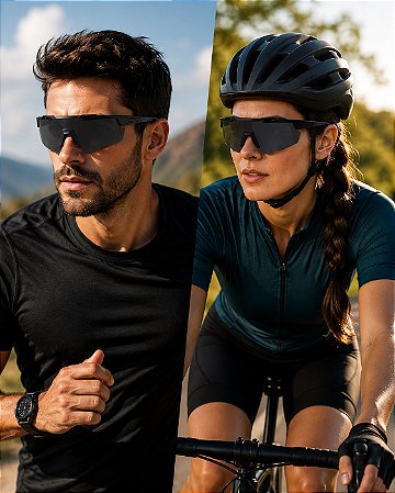 OCULOS CICLISMO PRETO LENTE FUME