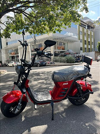 SCOOTER ELÉTRICA DUOS FX2 ESTILO MOTONETA 1000W 60V AUTOPROPELIDO VERMELHO