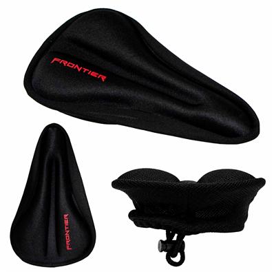 CAPA DE SELIM MTB FRONTIER GEL PRETO COM CAVIDADE