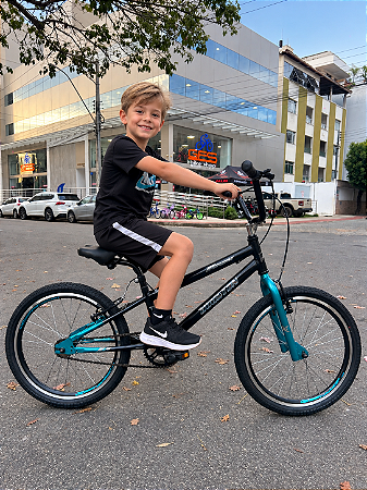 BICICLETA ARO (20) MASCULINA COR VERDE METALICO/PRETO FREIO V-BRAKE SEM MARCHA HOUSTON FURION