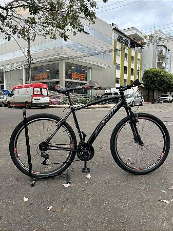 BICICLETA MTB ARO (29) TRACK KIT 21 VELOCIDADES (3x7)  FREIO V-BRAKE COR PRETA (USADA)