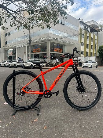BICICLETA MTB ARO (29) VELOOH ESCALADE 7 VELOCIDADES (1X7) FREIO A DISCO MECÂNICO TAMANHO 15 (P) COR LARANJA NEON