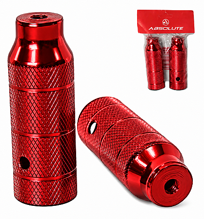 APOIO PEDALEIRA BIKE TROLHÃO EM AÇO ABSOLUTE VERMELHO (PÉZINHO)