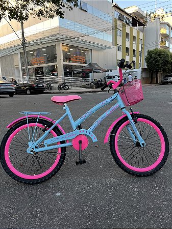 BICICLETA ARO 20 FEMININA COLLI CELINA SEM MARCHA FREIO V-BRAKE COM CESTA