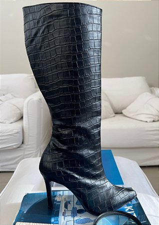 Bota croco preta