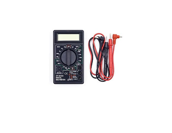 Multímetro Digital Volt Amper Ohm Bip E Cabo Teste Dt830d