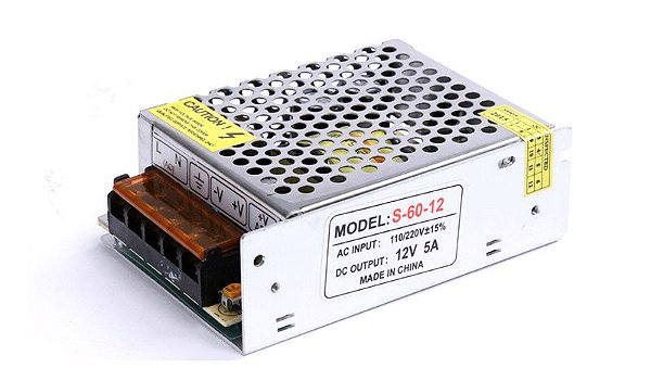 Fonte Alimentação Chaveada Qualidade 60W 12V 5A S-60-12 NFe