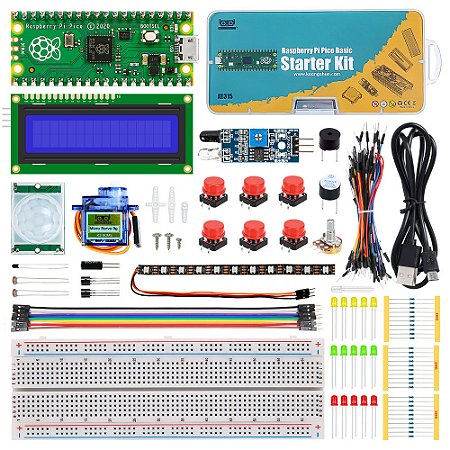 Kit Educacional Básico Raspberry Pi Pico Com Tutorial NFe