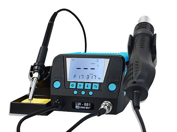 Estação Solda Digital Profissional Retrabalho LW-881 NFe