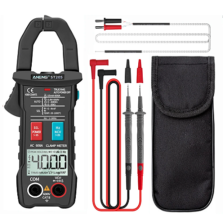 Alicate Amperímetro Digital Profissional Aneng ST205 NFe