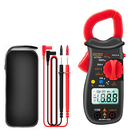 Alicate Amperímetro Digital Profissional Aneng MT88A NFe