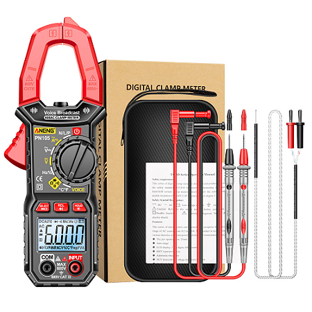 Alicate Amperímetro Digital Profissional Aneng PN105 NFe