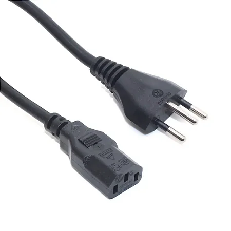 Cabo Força Tomada Fonte Plug BR 3 Pinos Femea NFe
