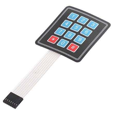 Teclado Matricial Membrana 4x3 Teclas Keypad Membrana NFe